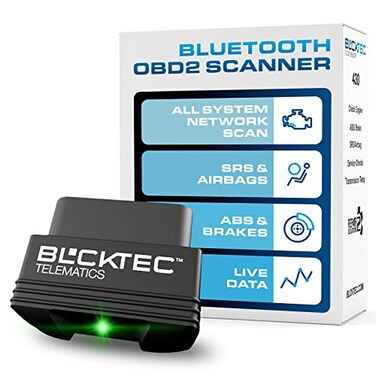 BLCKTEC 430 Bluetooth OBD2 Scanner Diagnostic Tool - Car Code Reader for All Cars OBDII Compatible - Read &amp; Clear Engine, ABS, SRS, Oil Light, &amp; More - Subscription Free OBD App On iOS &amp; Android