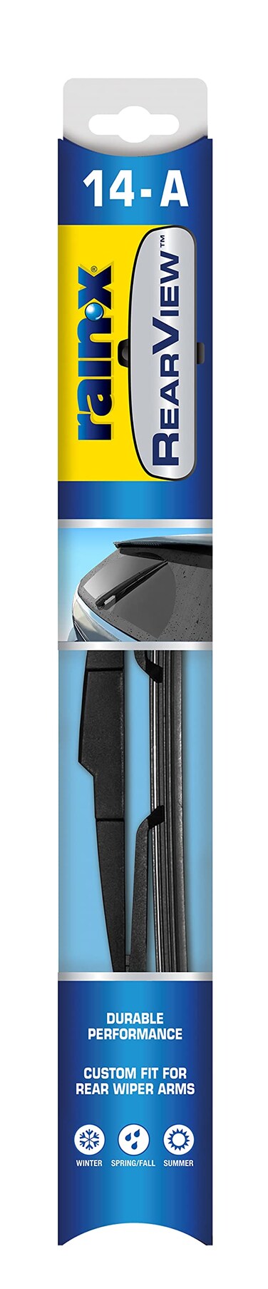Rain-X 850026 RearView 14-A Rear Wiper Blade, 14 Inch Composite Rear Wiper Blade, Fits Rock Lock 2 (Pack Of 1), Automotive Replacement Wiper Blades That Meet Or Exceed OEM Quality And Design Standards