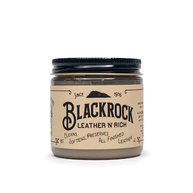 Blackrock LEATHER N RICH - Quality leather cleaner and conditioner, Made in the USA since 1976 - Leather care for boots, saddles, car interiors, furniture, horse tack. Easy to use.