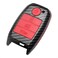 TANGSEN Key Fob Case Compatible with KIA Optima Rio Sorento SPORTAGE 4 Button Keyless Entry Remote Black Carbon Fiber Pattern ABS Red Silicone Cover