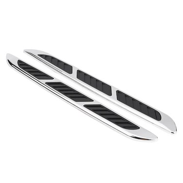 Qiilu 2pcs Car Exterior Hood Side Door Air Vent Cover Intake Grille Decorative Trim Sticker