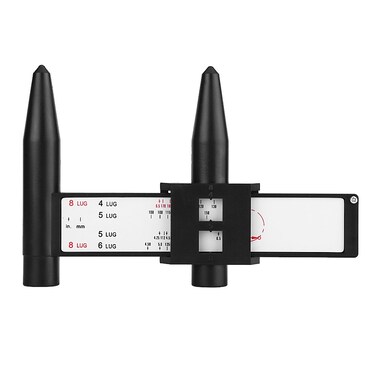 Car Wheel Rim Bolt Pattern Sliding Measuring Gauge Tool PCD Ruler 4 5 6 8 Lug Pattern Measuring Tool