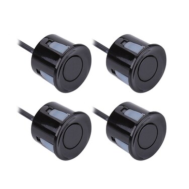4pcs Reverse Backup Parking Rear Bumper Park Assist Object Sensor Black for Most Vehicles