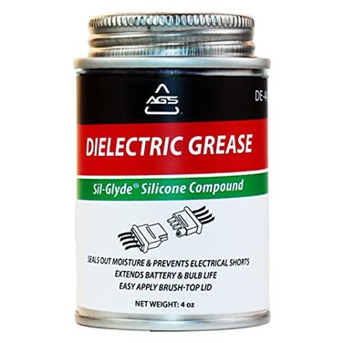 AGS Automotive Solutions Brush Top Can Dielectric Silicone Grease Compound for All Electrical Components and Connectors, 4oz, Percise and Easy Application