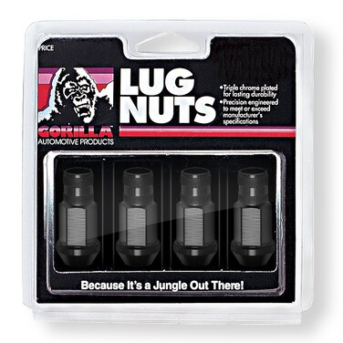 Gorilla Automotive 44027BK Open End Aluminum Racing Lug Nuts-Black (12mm x 1.25 Thread Size)