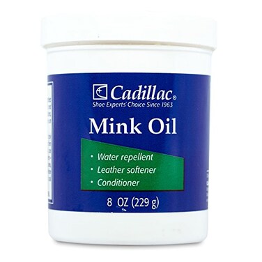 Cadillac Mink Oil for Leather Boots Shoes - Waterproof Leather - Water Repellent Softener &amp; Conditioner Renovator Paste 8 oz