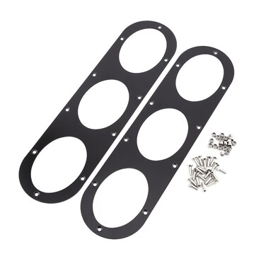 Qiilu 2 pcs Universal Aluminium Alloy Rear Bumper Race Air Diversion Diffuser Panel Car Styling