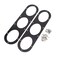 Qiilu 2 pcs Universal Aluminium Alloy Rear Bumper Race Air Diversion Diffuser Panel Car Styling