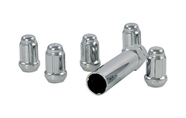 Gorilla Automotive 21631SDB5 12mm x 1.50 Thread Size Chrome Finish Small Diameter Acorn Wheel Lock, (Pack of 5)
