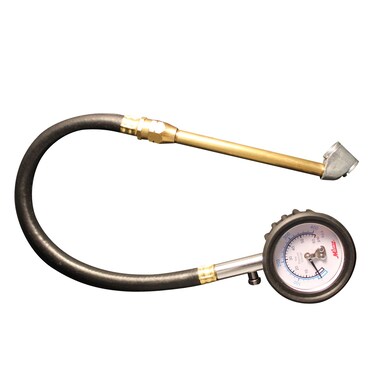 Milton (S-935) Dial Tire Pressure Gauge - Dual Head Air Chuck, 12" Hose