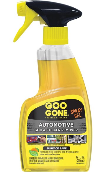 Goo Gone Automotive - Cleans Auto Interiors/ Bodies and Rims, Removes Bugs &amp; Stickers - 12 Fl. Oz.