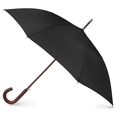 Totes 48 Inch Automatic Open Stick Umbrella, Black, One Size