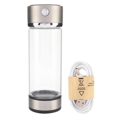 TOPINCN Water Cups Rich Hydrogen Water Purifier Filter Glass Bottle USB Charging Portable Lonizer Cup Water Ionizer Bottle 420ML