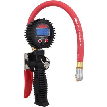 Milton S-575D Pro Digital Tire Inflator with Pressure Gauge, 15" Hose Ball Foot Chuck, Easy to Read 0.1 Display, Made In USA 255 PSI
