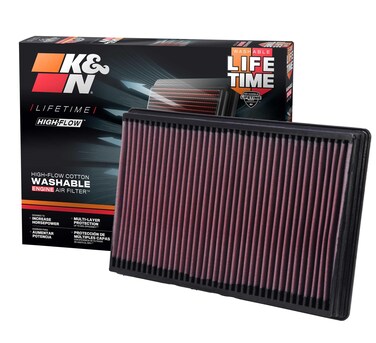 K&amp;N High-Flow Original Lifetime Engine Air Filter: Increase Power &amp; Towing, Washable, Premium, Replacement Air Filter: Compatible with 2002-2019 Dodge Ram Truck (1500, 2500, 3500, 4500, 5500), 33-2247