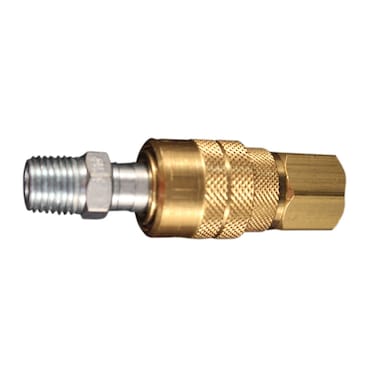 Milton Industries S-711 Compression Coupler &amp; Plug Kit, M-Style, 1/4-In. NPT - Quantity 10
