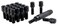 Gorilla Automotive 17125SDBC-20 Black 12mm x 1.25 Thread Size Chrome Finish Small Diameter Lug Bolt, (Set of 20)