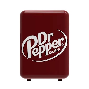 CURTIS MIS135DRP DR. Pepper Mini Portable Compact Personal Fridge Cooler, 4 Liter Capacity, 6 Cans, Makeup, Skincare, Freon-Free &amp; Eco Friendly, Maroon