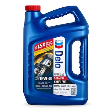 Delo 400 XLE Heavy Duty Synblend Diesel Engine Oil 15W-40, 1 Gallon, Pack of 1