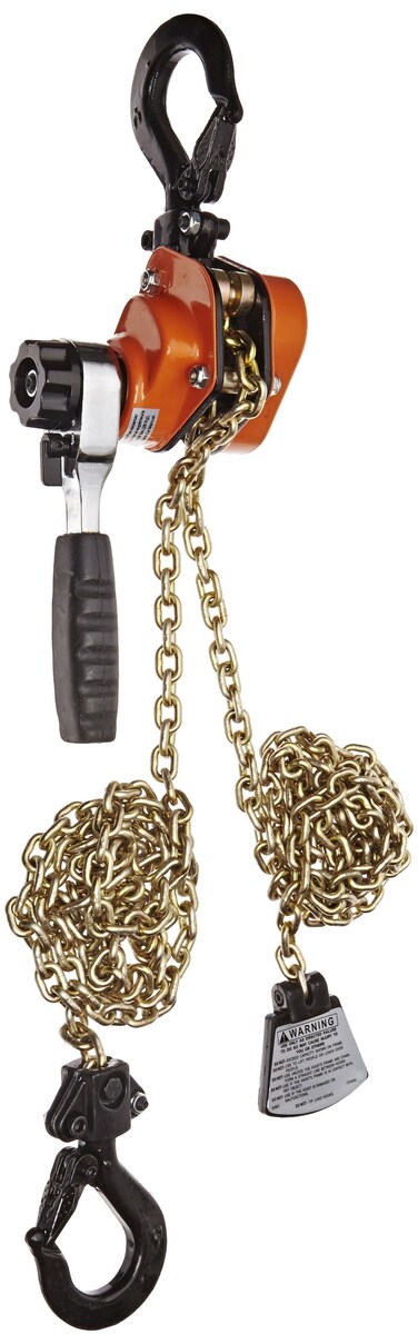 CM 603 Series Mini Ratchet Lever Chain Hoist, 6-3/8" Lever, 1100 lbs Capacity, 10' Lift Height, 1" Opening