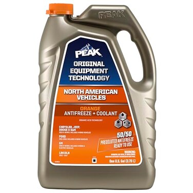 PEAK OET Extended Life Orange 50/50 Prediluted Antifreeze/Coolant for North American Vehicles, 1 Gal.