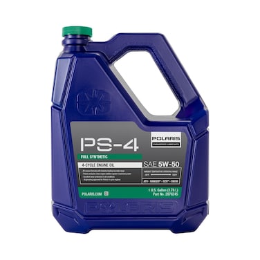 Polaris PS4 All-Season 4 Cycle 5W50 Full Synthetic Motor Oil for Specific RANGER, GENERAL, RZR, Sportsman, Scrambler Models With 4 Stroke Engine, PS-4 Oil for UTV SxS ATV, 1 Gallon, Qty 1-2876245