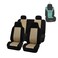 FH Group Car Seat Covers Classic Cloth Seat Covers Full Set with Gift - Universal Fit for Cars Trucks and SUVs (Beige) FB102114