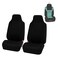 FH Group FB102102 Classic Bucket Cloth Car Seat Covers Grey/Black Color - Fit Most Car, Truck, SUV, or Van (Black)