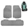 FH Group F11307 Semi-Custom Trimmable Vinyl Floor Mats (Gray) Full Set- Universal Fit for Cars Trucks and SUVs