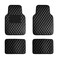 FH Group F12002 Luxury Universal All-Season Heavy Duty Faux Leather Car Floor Mats Diamond Design w. High Tech 3-D Anti-Skid/Slip Backing