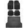 FH Group Trimmable Non-Slip Rubber Floor Mats Full Set - Universal Fit for Cars Trucks and SUVs (Black) F11305 + F16400