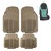 FH Group Trimmable Non-Slip Rubber Floor Mats Full Set - Universal Fit for Cars Trucks and SUVs (Beige) F11305