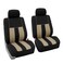 FH Group Car Seat Cover Striking Striped Front Car Seat Covers Airbag Compatible, Beige Car Seat Covers with Gift Universal Fit Interior Accessories Car Seat Protector for Cars Trucks and SUVs