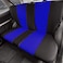 FH Group FB039013 Multi-Functional Cloth Split Bench Seat Cover (Full Split Bench Coverage) Blue/Black - Fit Most Car, Truck, SUV, or Van