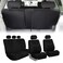 FH Group Car Seat Covers Multi-Functional Cloth Full Set Car Seat Covers (Full Split Bench Coverage) -Fit Most Car, Truck, SUV, or Van (Solid Black) FB039115