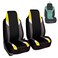 FH Group Premium Modernistic Seat Covers Pair Set, Airbag Compatible-Universal Fit for Cars Trucks and SUVs (Yellow)