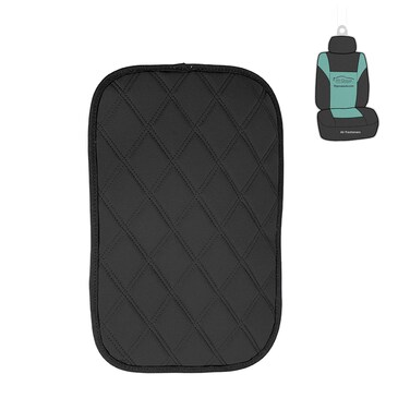 FH Group Center Console Armrest Cushion Neosupreme Black Console Cover Car Accessories Automotive Water-Resistant Seat Box Cover Protector for Cars, Trucks, and SUVs