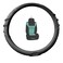 FH Group FH3003 Silicone Steering Wheel Cover with Grip Marks, Black-Universal Fit for Cars Trucks and SUVs