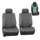 FH Group Car Seat Covers Rome PU Leather Bucket Car Seat Cover- Fit Most Car, Truck, SUV, or Van (Solid Gray) PU009102