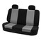 FH Group FH-FB102R012 Classic Solid Bench Car Seat Cover Gray/Black- Fit Most Car, Truck, SUV, or Van