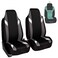 FH Group FB133102 Premium Modernistic Seat Covers Gray/Black- Fit Most Car, Truck, SUV, or Van