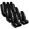 FH Group Three Row 7 Seater - Premium Modernistic Seat Covers - Fit Most Car, Truck, SUV, &amp; Van Gray/Black