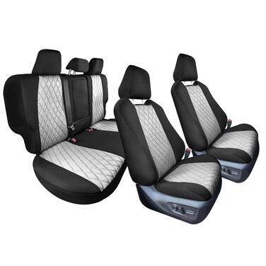 FH Group Custom Fit Seat Covers for 2019-2022-2024 Toyota Rav4 LE XLE Limited with Neosupreme Water Resistant Automotive Seat Covers - Full Set Gray