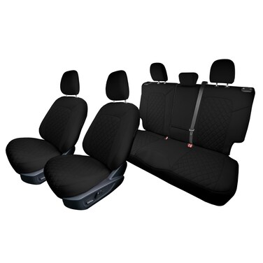 FH Group Custom Fit Neoprene Seat Covers for 2021-2024 Ford Bronco Sport with Water Resistant Neosupreme Insert - Full Set Black