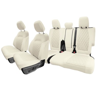 FH Group Custom Fit Neoprene Seat Covers for 2021-2024 Ford Bronco Full Size SUV with Neosupreme Water Resistant Automotive Seat Covers - Full Set Solid Beige