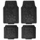 FH Group Car Floor Mats - Adorable Paw Print, Heavy-Duty Rubber Floor Mats for Cars, Universal Fit Full Set, Climaproof Floor Mats, Trimmable Floor Mats Fit Most Sedan, SUV, Truck Floor Mats Black