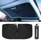 [2025 Upgrade] Nmoiss Windshield Sun Shade Umbrella for Car - [Vinyl Coating] Protect Car from Sun Rays &amp; Heat Damage Keep Cool and Protect Interior, Spring Structure Edge Medium (56" L x 31" W)