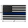 Thin Blue Line Black White and Blue Flag   Set of 4   4"x 2.5"   Decal Car Stickers American Flag Support Police and Law Enforcement UV Resistant Weatherproof Spy Spot