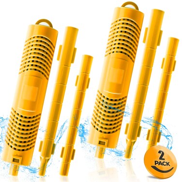 Bilinavy Spa in-Filter Mineral Sticks Parts for Hot Tub Filter Cartridge, Last for 4 Months, Yellow, 2PCS