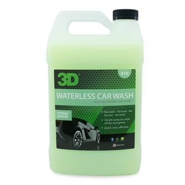 3D Waterless Car Wash - Easy Spray Waterless Detailing Spray - No Soap or Water Needed - Great on Cars, RVs, Motorcycles &amp; Boats 1 Gallon